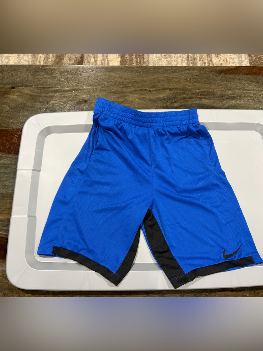 Nike Men’s Blue Athletic Shorts with Black Trim
